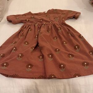 Rylee + Cru Terracotta Floral Kids Dress